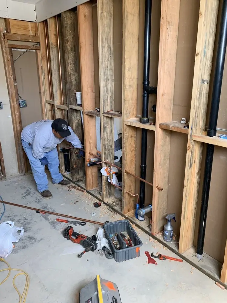 Commercial rough-in plumbing for Gas Line Repair in Birchwood